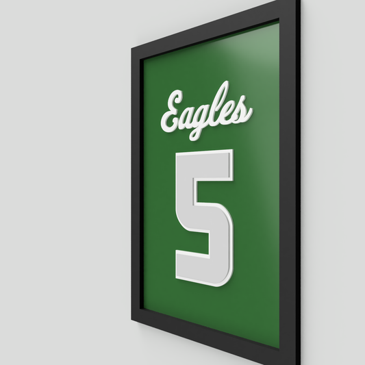 12x18" Zionsville Eagles Custom Football Jersey Number Sign