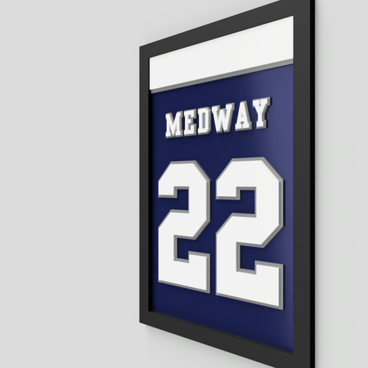 12x18" Medway Custom Softball Jersey Number Sign