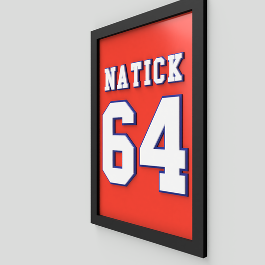 12x18" Natick Custom Jersey Number Sign